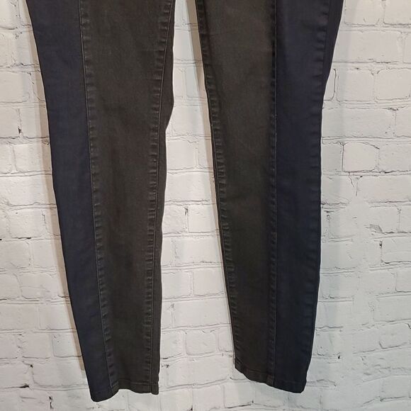 Eileen Fisher two toned pull on skinny jeans - Picture 3 of 10